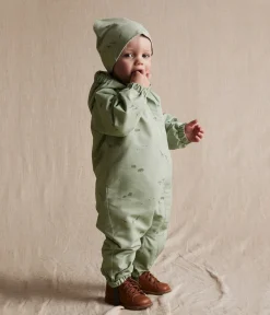 Baby green safari pattern overall