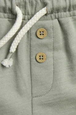 Baby green slub tricot shorts