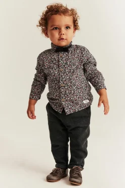 Baby grey turn-up trousers
