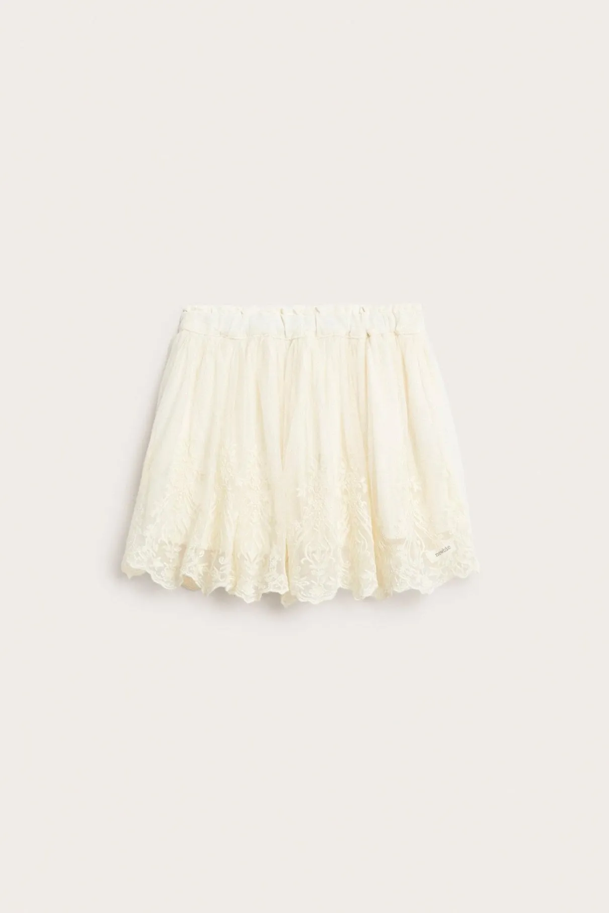 Baby & kids' beige embroidered mesh skirt