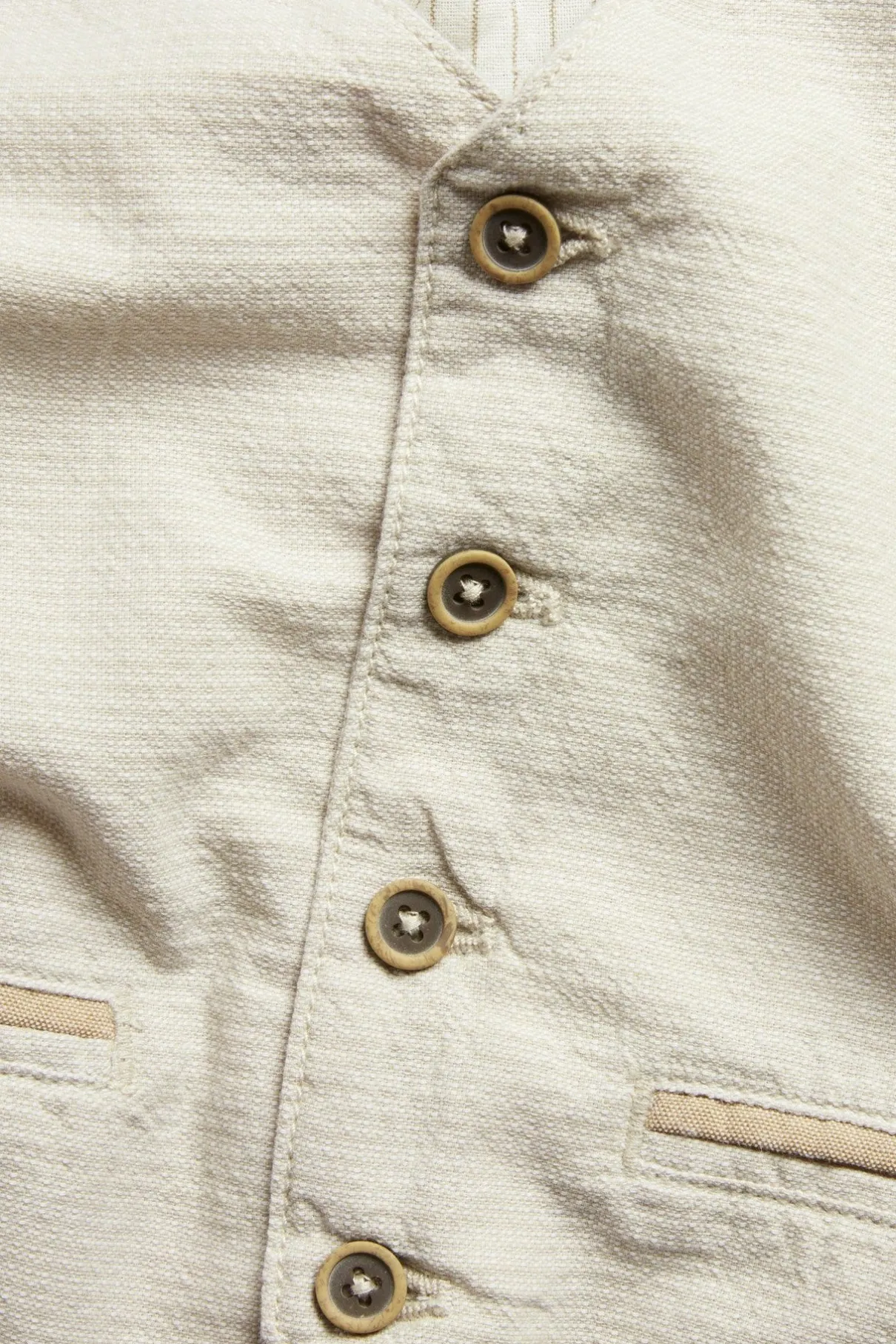 Baby & Kids beige woven vest with pockets