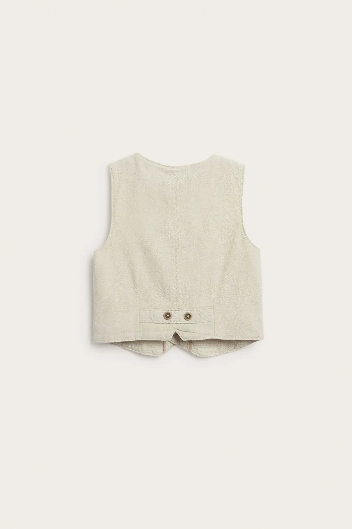 Baby & Kids beige woven vest with pockets