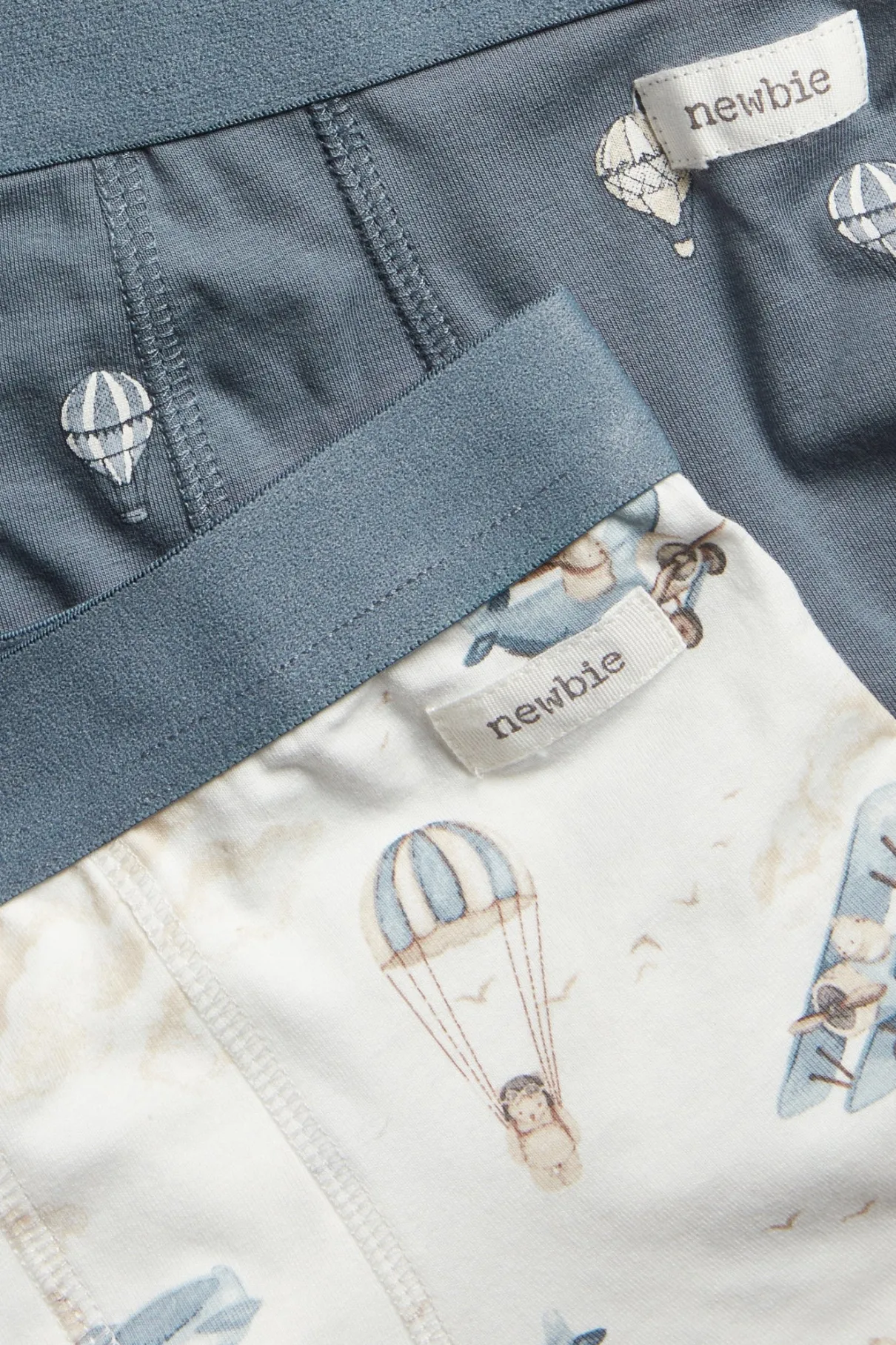 Baby & kids’ blue aeroplane boxer shorts, 2-pack