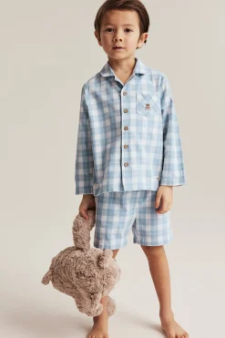 Baby & kids' blue checked pyjamas