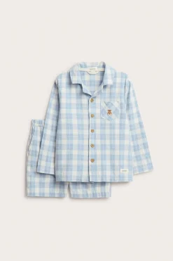 Baby & kids' blue checked pyjamas
