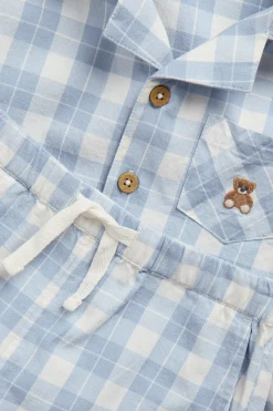 Baby & kids' blue checked pyjamas