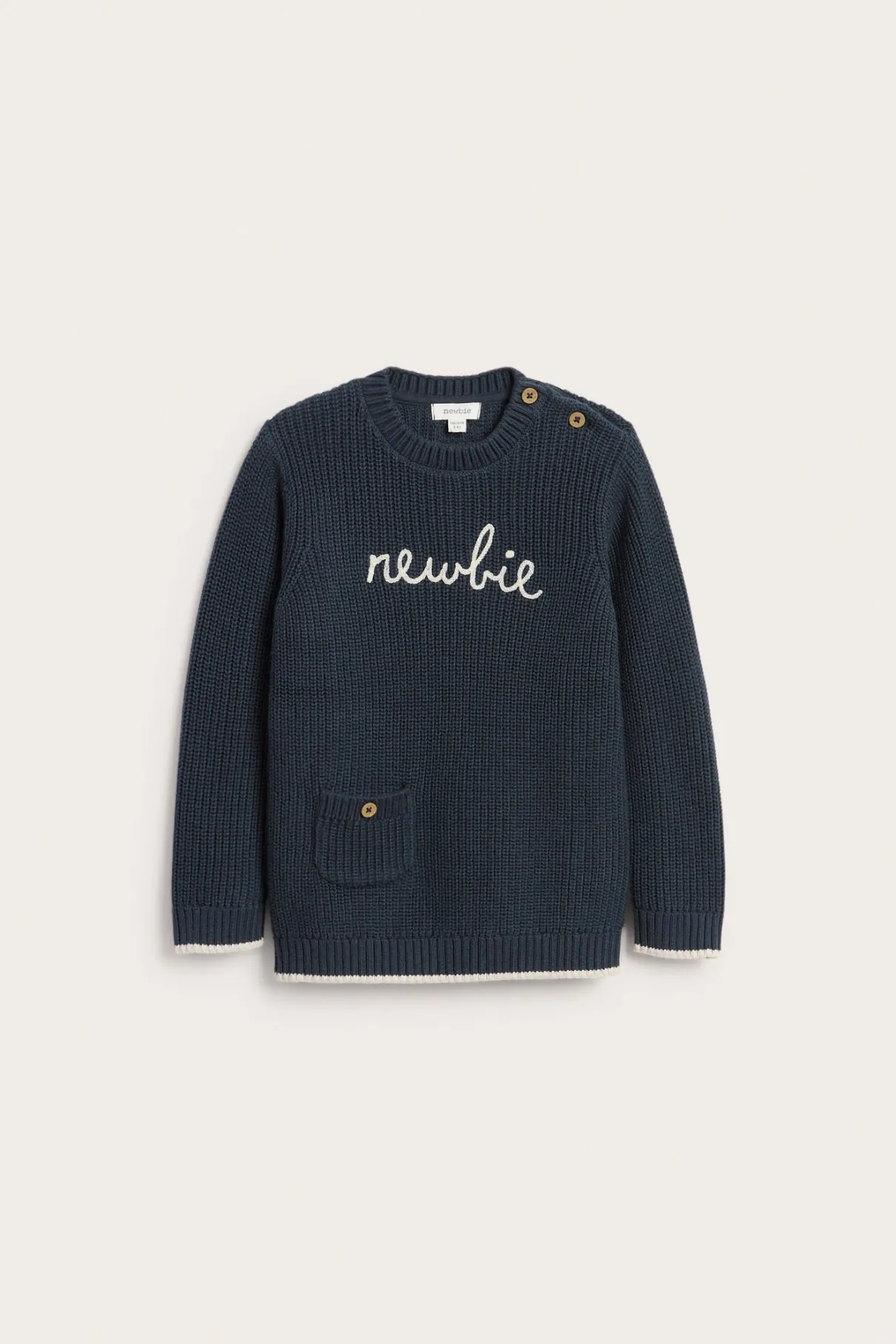 Baby & kids blue knitted jumper with Newbie logo