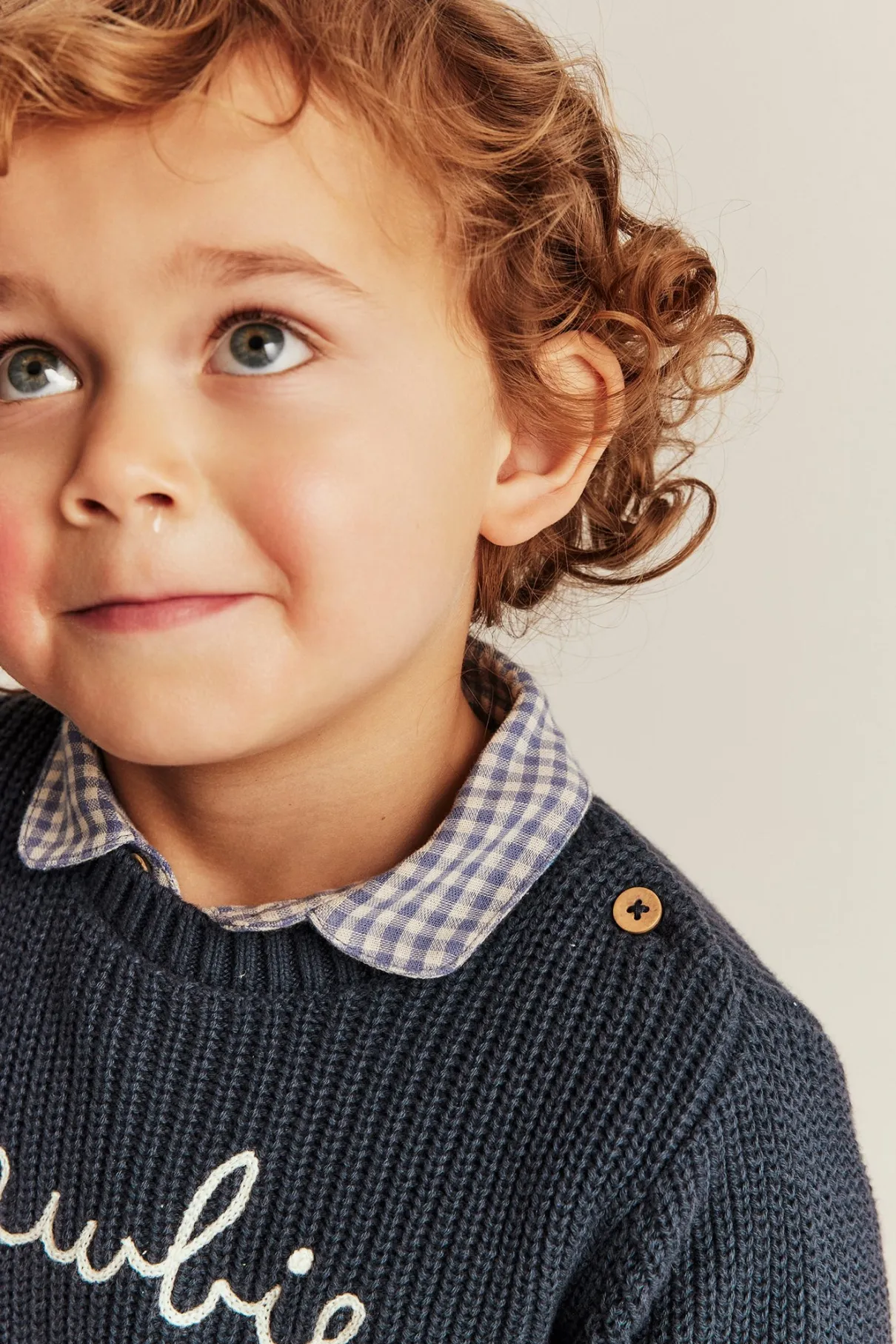 Baby & kids blue knitted jumper with Newbie logo