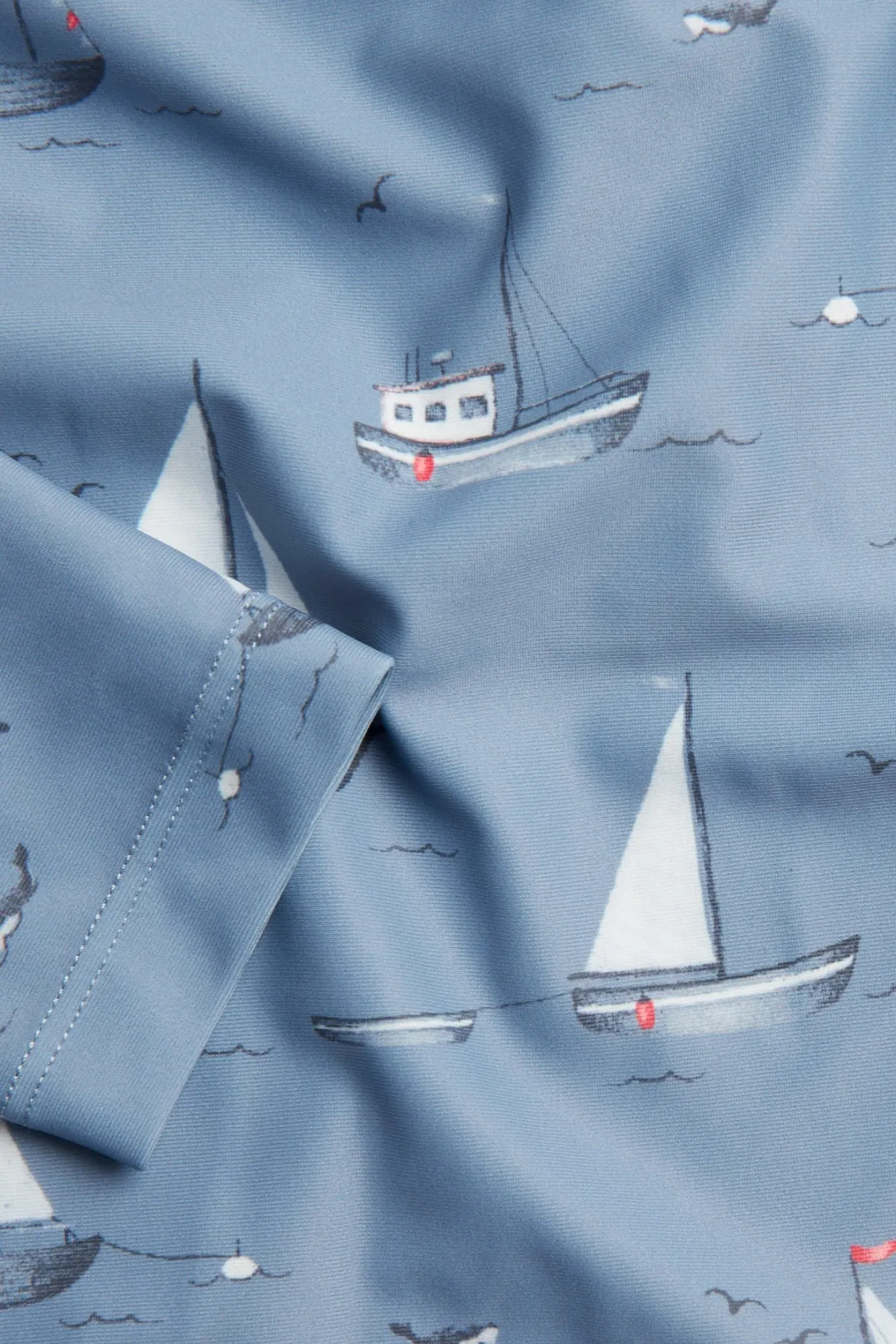 Baby & kids' blue UV top with boat print