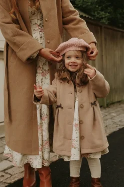 Baby & kids' brown faux fur collar coat