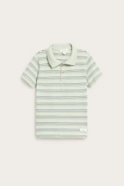 Baby & kids green striped polo shirt