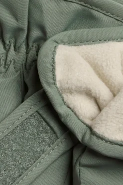 Baby & kids green water-repellent mittens