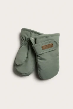 Baby & kids green water-repellent mittens