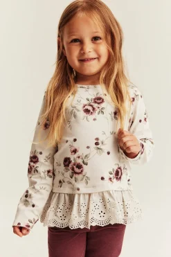 Baby & Kids jersey top with lace ruffle