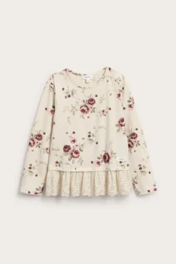 Baby & Kids jersey top with lace ruffle