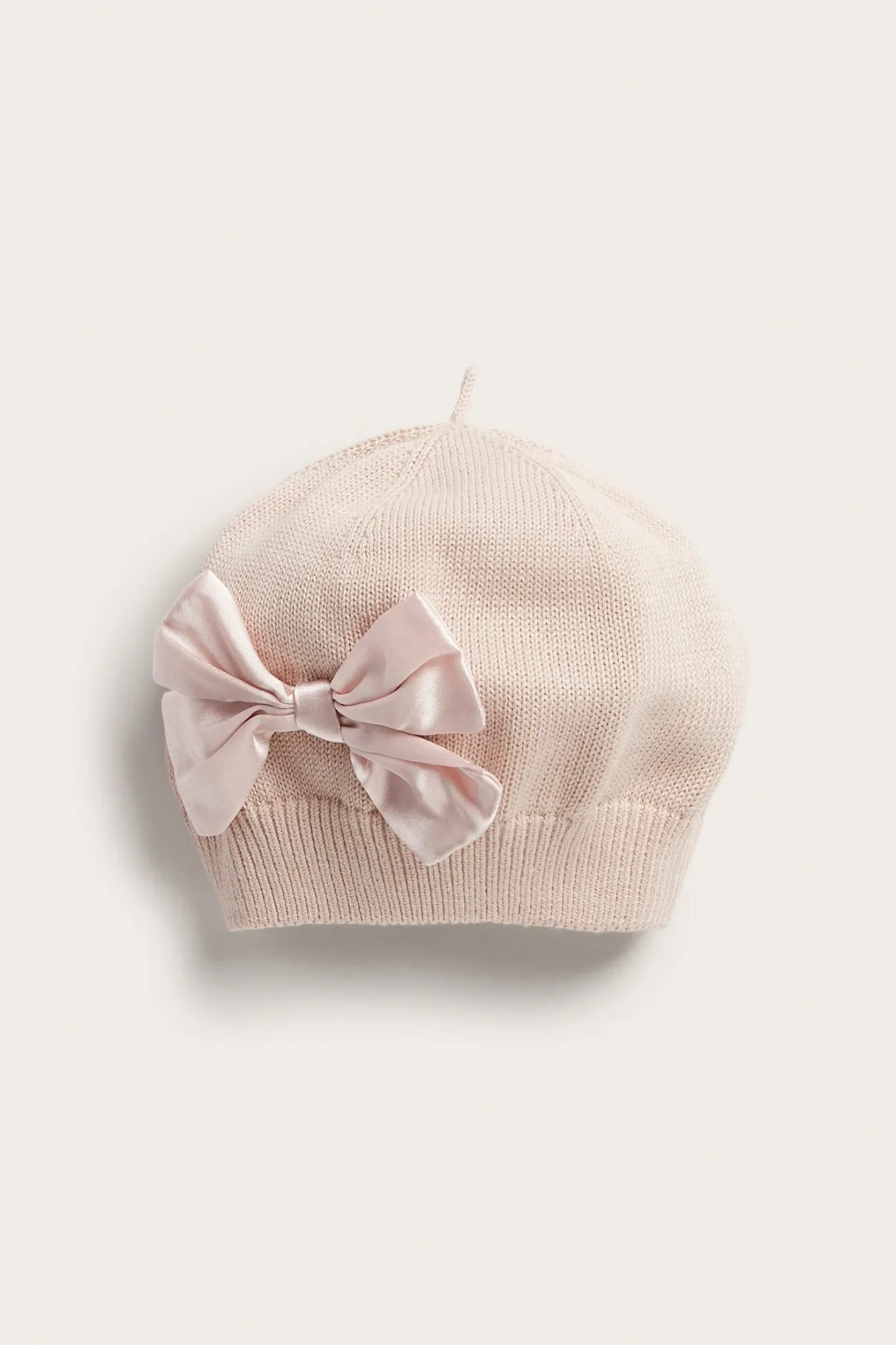 Baby & kids pink beret with bow