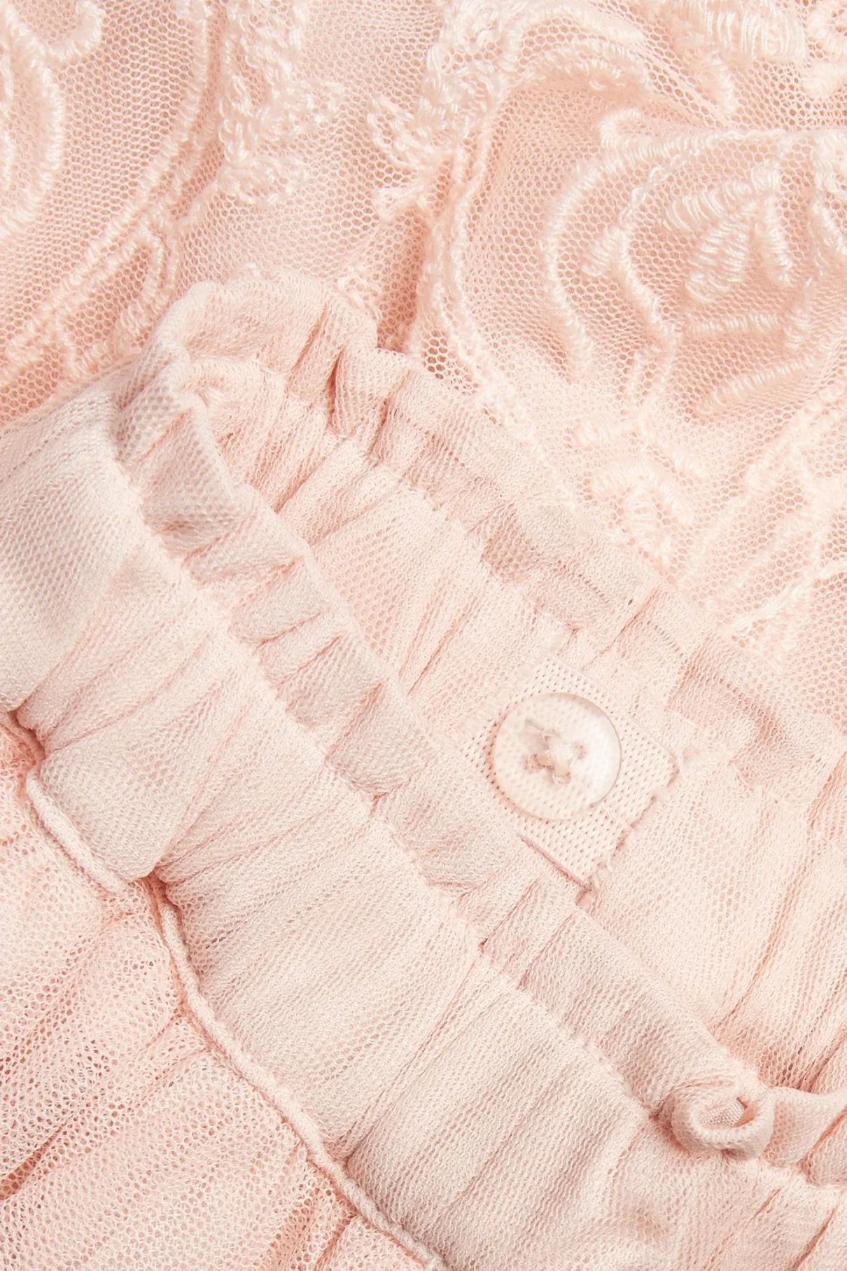 Baby & kids' pink embroidered mesh skirt