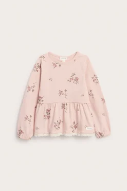 Baby & kids pink floral peplum top