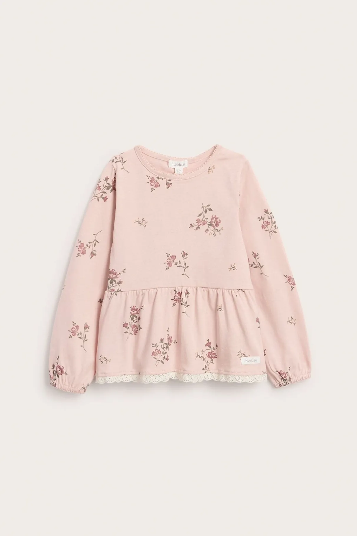 Baby & kids pink floral peplum top