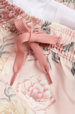 Baby & kids pink floral swimming trunks