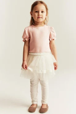 Baby & kids pink short‑sleeve puff top