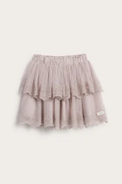 Baby & kids purple embroidered mesh skirt