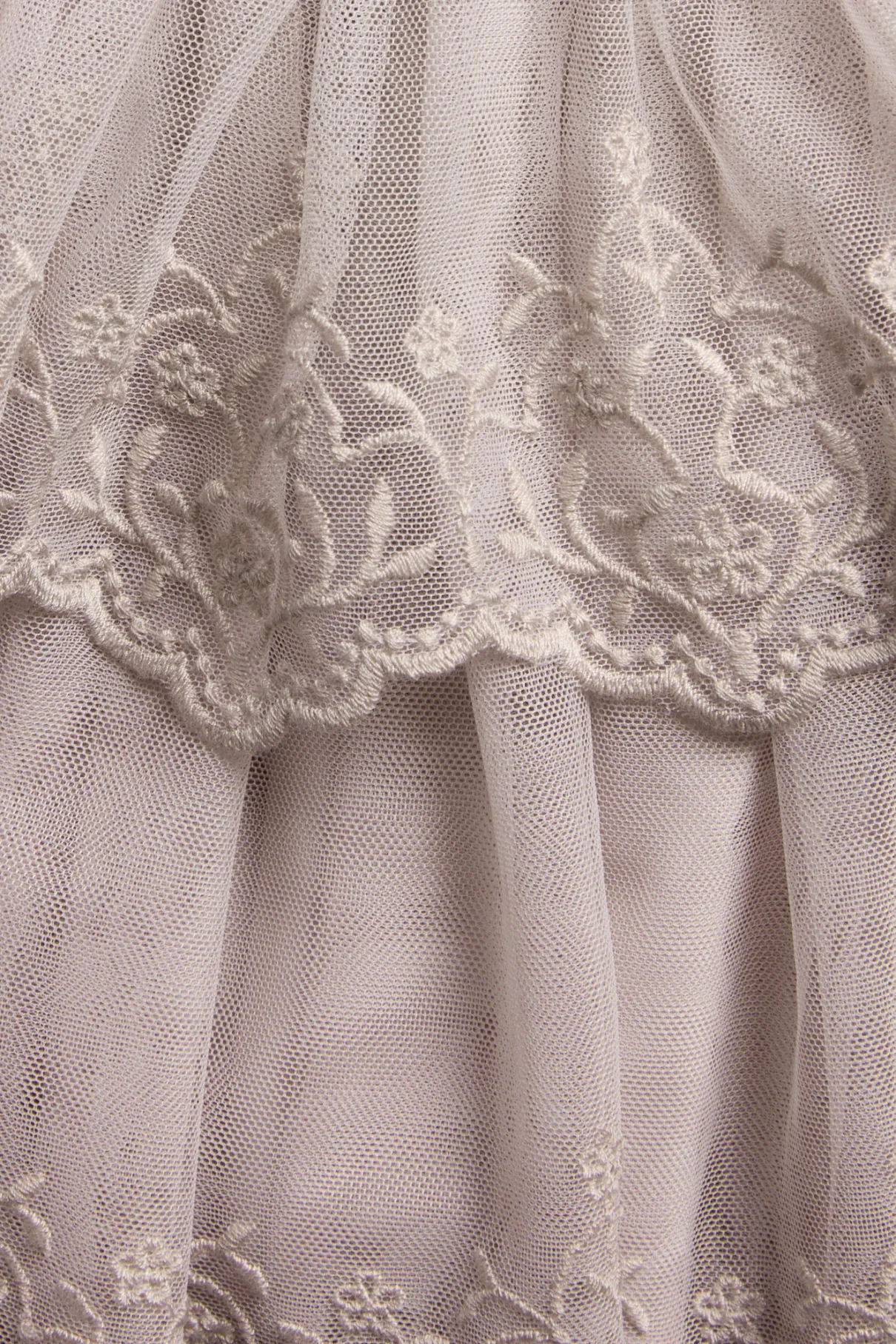 Baby & kids purple embroidered mesh skirt
