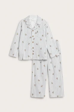 Baby & kids' striped teddy bear pyjamas