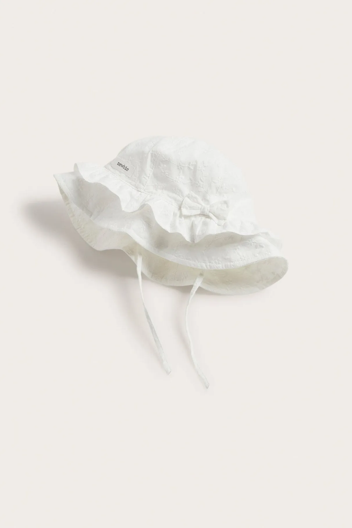 Baby & kids white embroidered sun hat