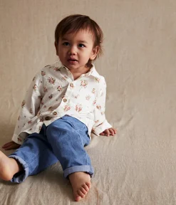Baby & kids white floral shirt