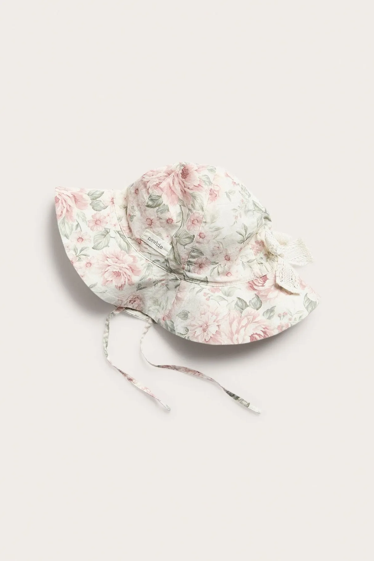 Baby & Kids white floral sun hat with bow