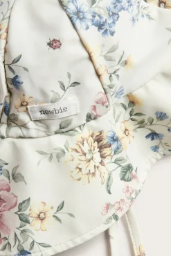 Baby & kids' white floral UV sun hat