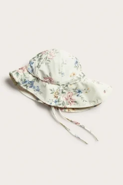 Baby & kids' white floral UV sun hat