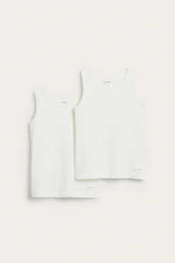 Baby & kids' white 2-pack singlets