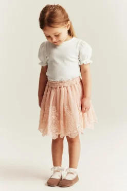 Baby & kids white short‑sleeve puff top