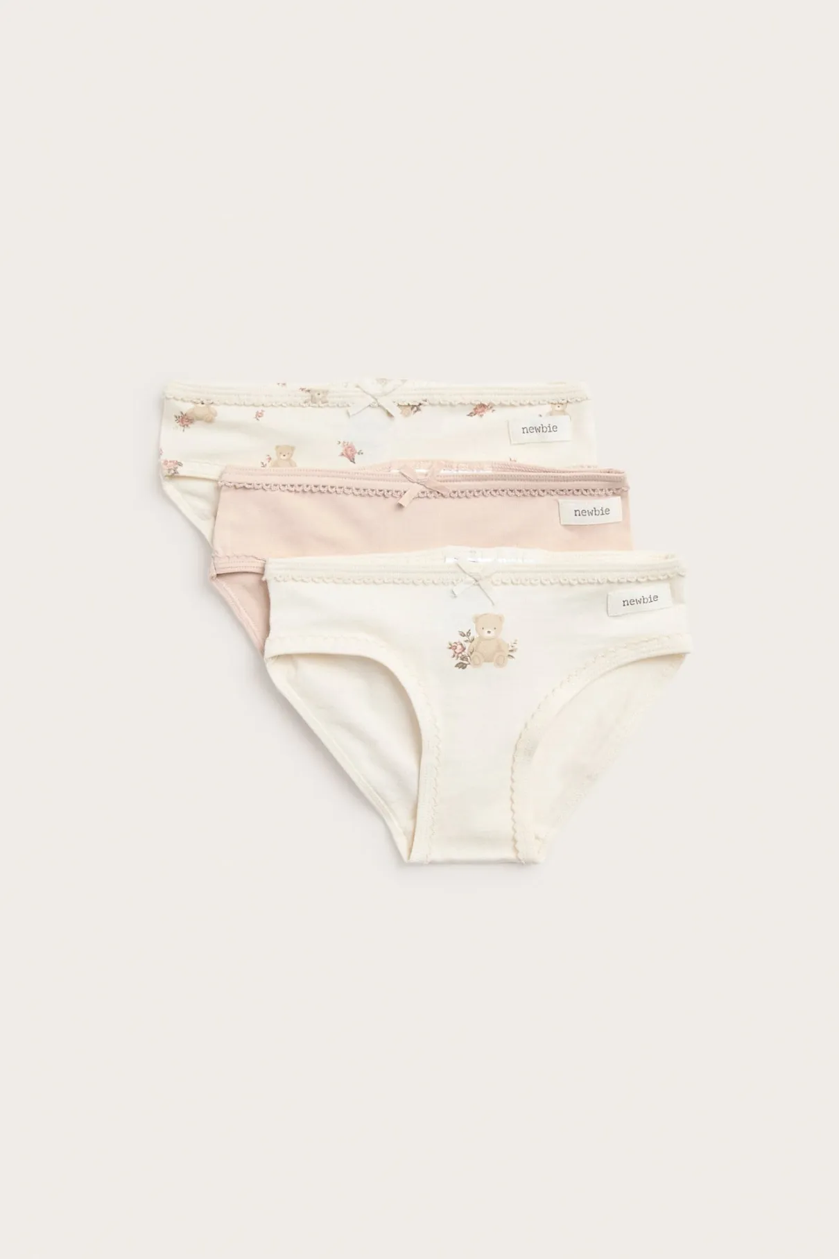 Baby & kids white teddy bear briefs 3-pack