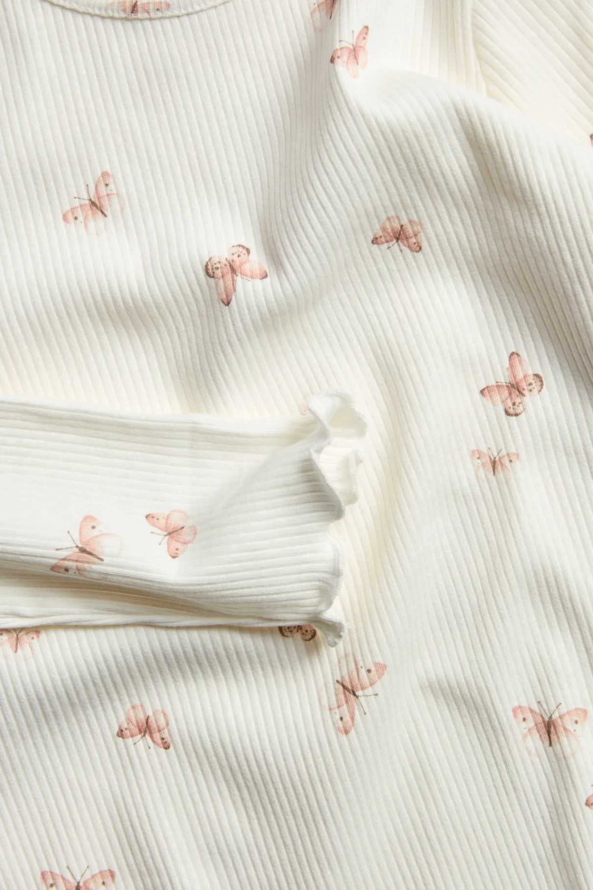 Baby & kids white top with butterfly print