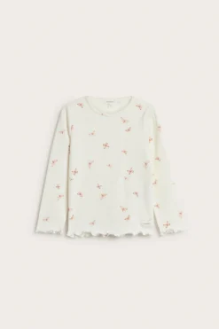 Baby & kids white top with butterfly print