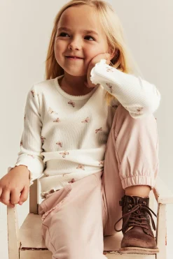 Baby & kids white top with butterfly print