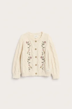 Baby knitted cardigan with embroidery