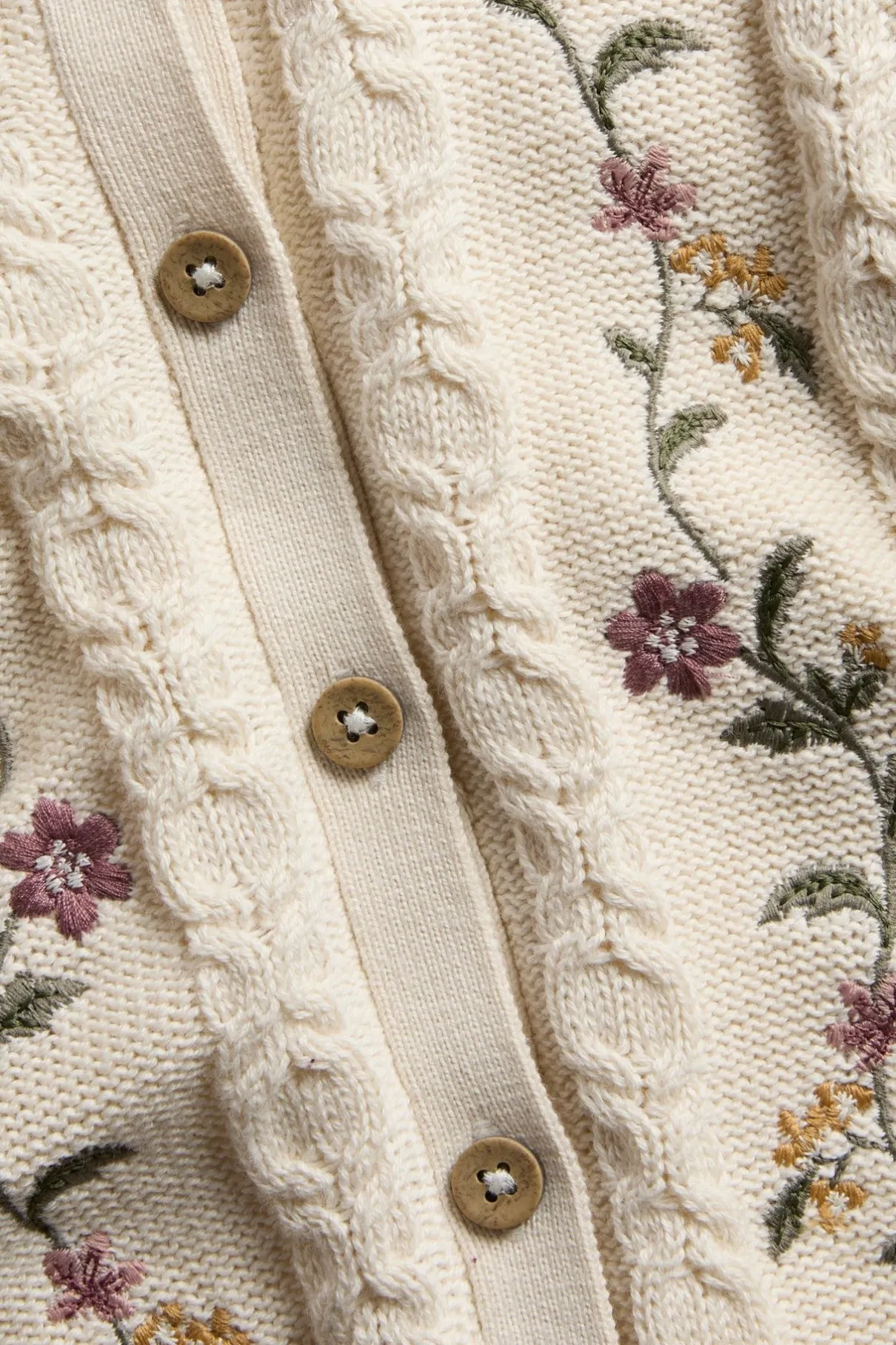 Baby knitted cardigan with embroidery