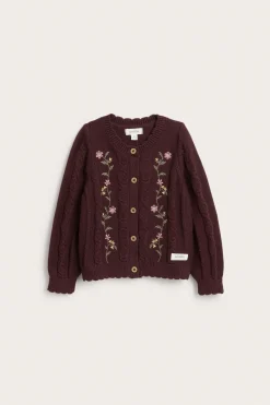 Baby knitted cardigan with embroidery