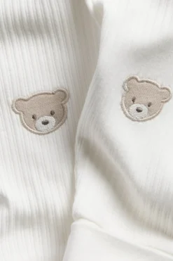 Baby leggings with teddy bear
