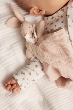 Baby pink bunny blanket