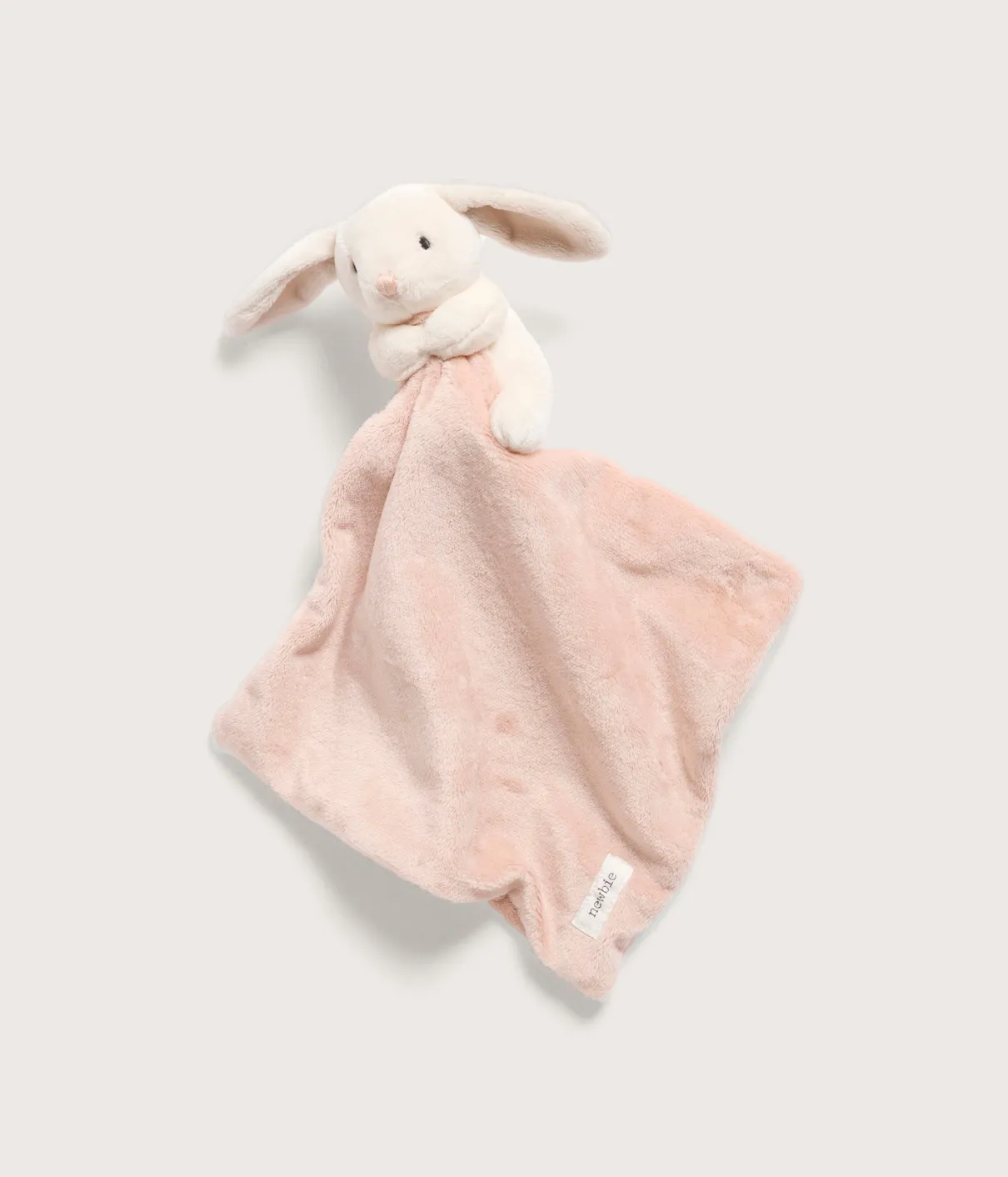 Baby pink bunny plush blanket