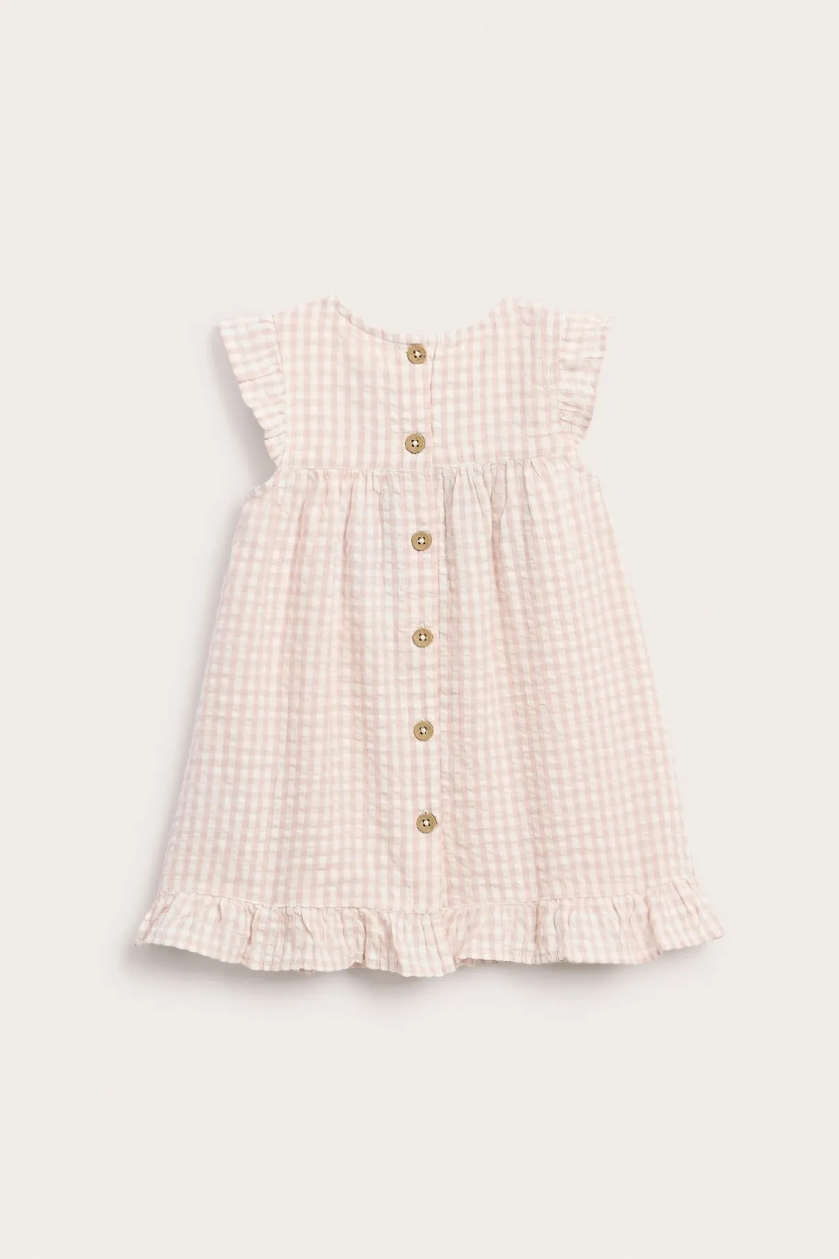 Baby pink checked dress