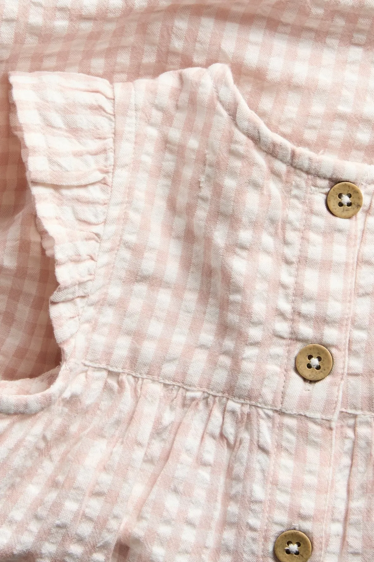 Baby pink checked dress