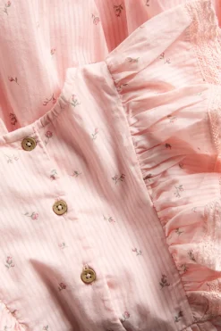Baby pink floral dress with frill