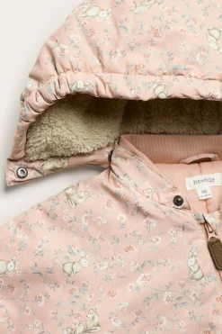 Baby pink floral print coverall
