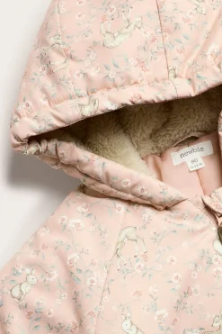 Baby pink floral print coverall